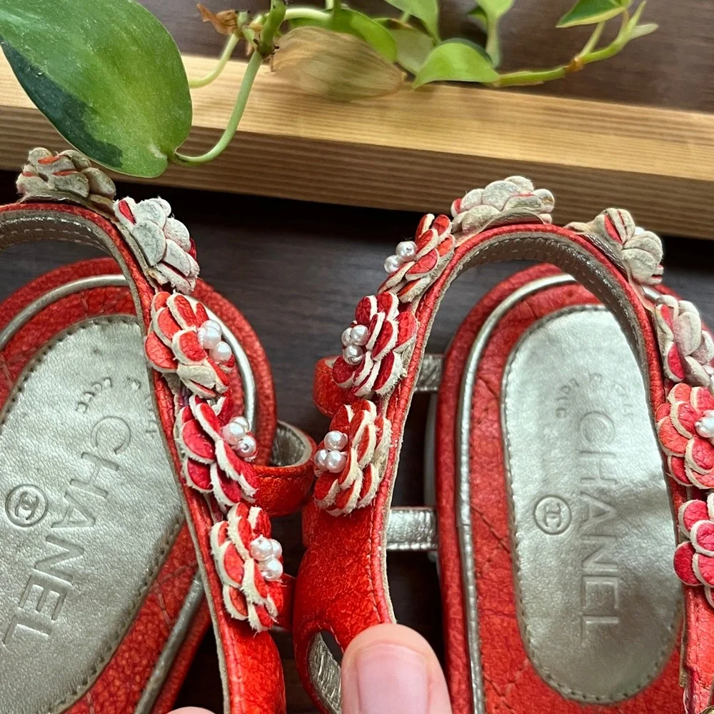Sold Taking offers! CHANEL Red Sandals